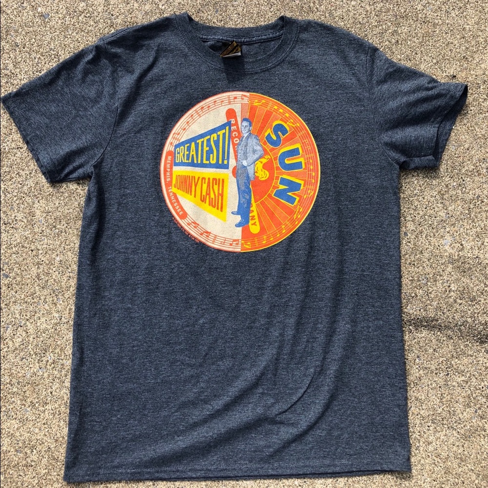 VTG Johnny Cash Greatest Records Sun Record Shirt